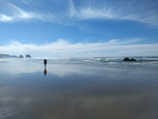 Hiker on the Oregon Coast