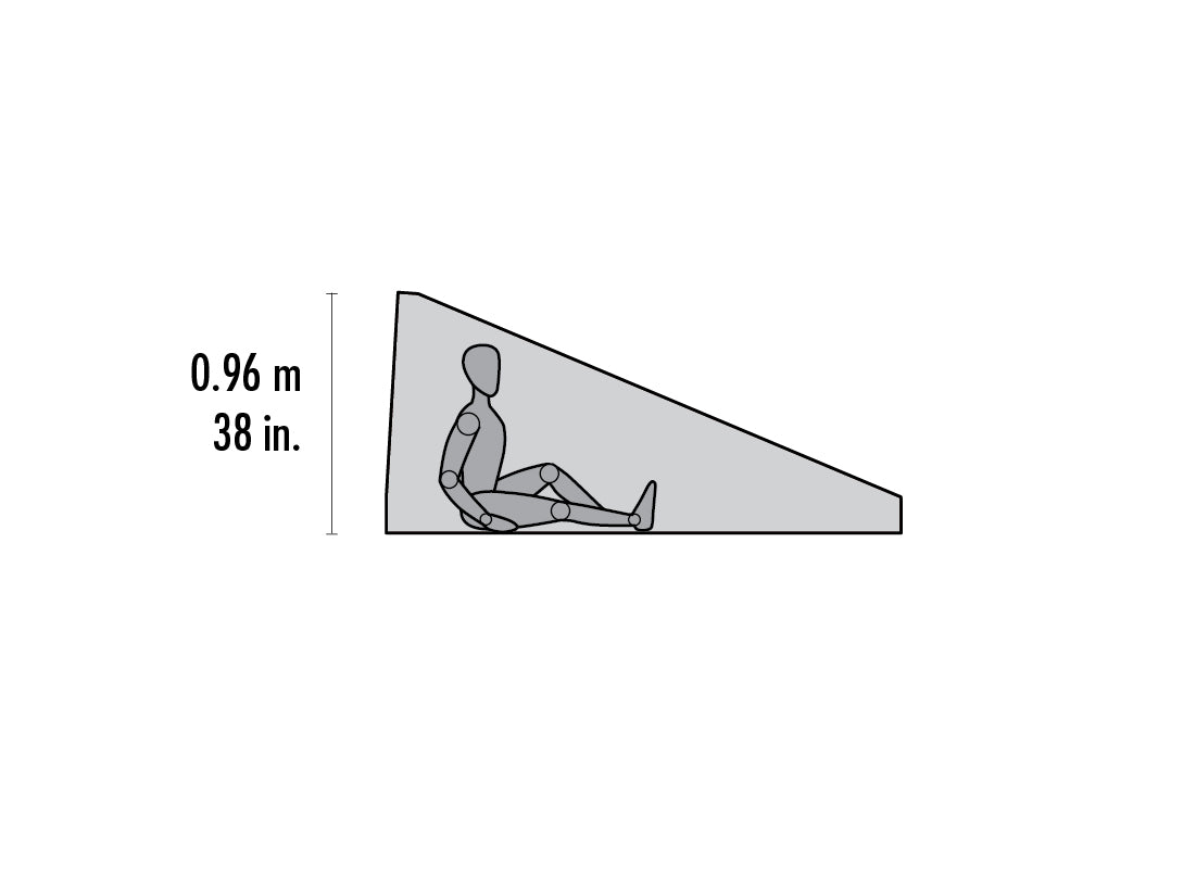 Thru-Hiker Mesh House 1 Trekking Pole Shelter - Interior