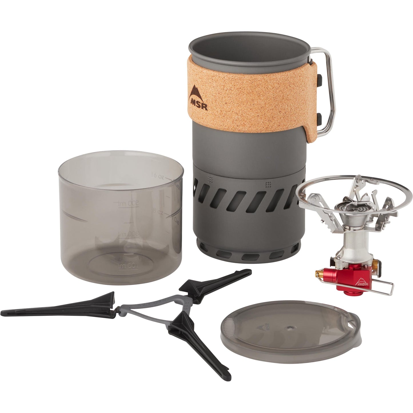 MSR Switch Stove | Contents (PackTowl® cleaning cloth not shown)