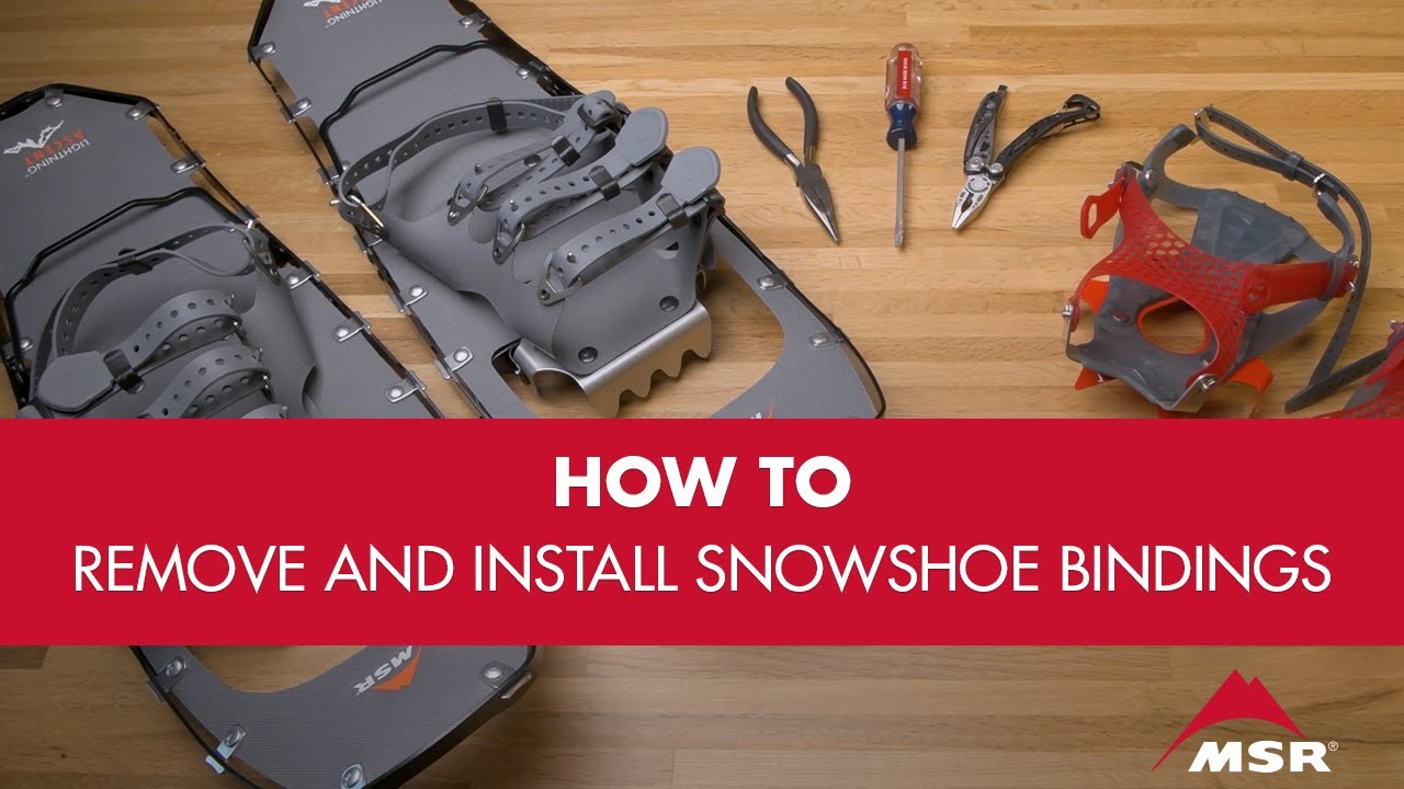 Load video: How to remove and install snowshoe bindings